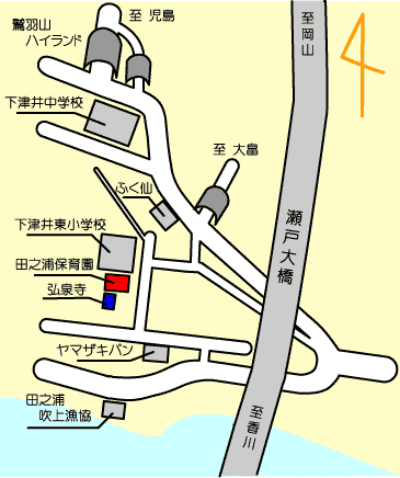 田浦保育園アクセスマップ